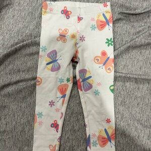 Garanimals White Leggings with Colorful Butterfly Print